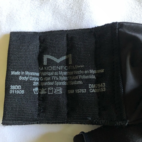 Maidenform Bra Black Push-Up 38 DD - Picture 6 of 7
